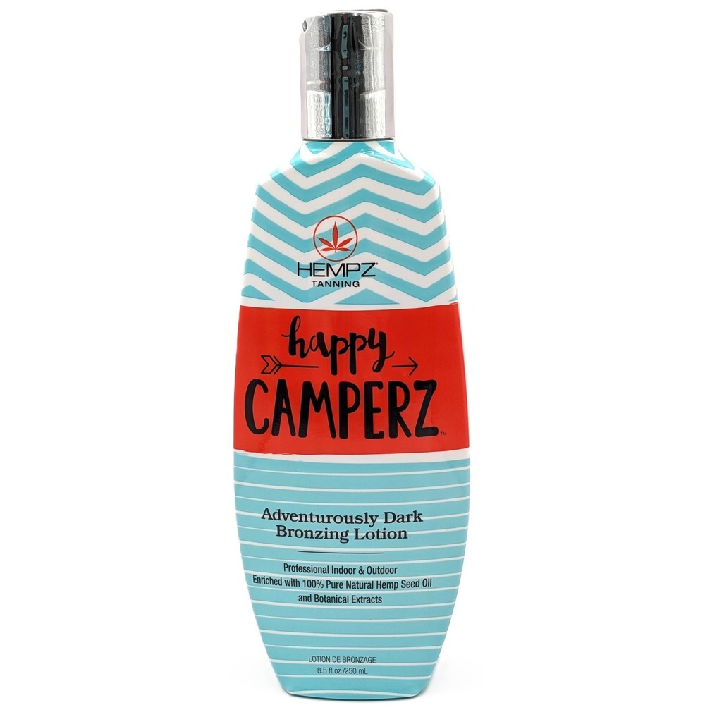 Hempz Happy Camperz Adventurously Dark Bronzing Tan Lotion 8.5 oz Indoor/Outdoor